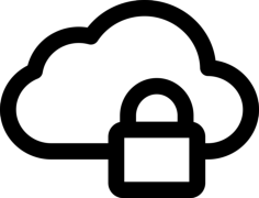Locked Cloud Laser Cut Svg File, Free Vectors File